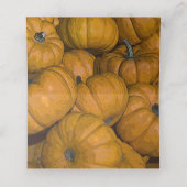 オレンジオータムカボチャ結婚ンス プレイスカード (内部開封)