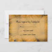 オレンジオータムカボチャ結婚式RSVPレスポンスカード 出欠カード (正面)