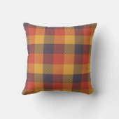 オレンジオータムプレイドタータンチェック素朴ファームハウス秋 クッション (裏面)