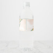 オレンジオータム秋フローラカボチャ赤ちゃんシャワー ペットボトルラベル (裏面)