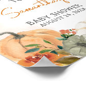 オレンジオータム秋フローラパンプキンウェルカム ポスター (角)