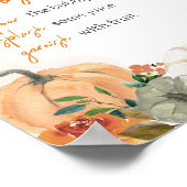 オレンジオータム秋フローラパンプキンモマオサバー ポスター (角)