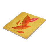 オレンジオータム秋季節葉芸術 タイル (側面)