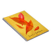 オレンジオータム秋季節葉芸術 ノートブック (右側)