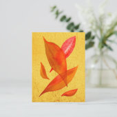 オレンジオータム秋季節葉芸術 ポストカード (スタンド正面)