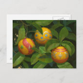 オレンジオーナメントクリスマスポストカード シーズンポストカード (正面/裏面)