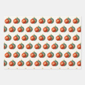 オレンジオーナメントラッピング紙シートセット3 ラッピングペーパーシート (正面)