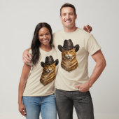 オレンジカウボーイ猫 ウェスタン レトロな煙草 Tシャツ (ユニセックス)