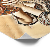 オレンジカウンティすごいヒーローキスアートポートレートプリント ポスター (角)