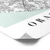 オレンジカウンティカリフォルニアブルーウォーター通りの地図 ポスター (角)