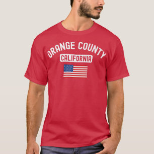 オレンジカウンティカリフォルニアUSA国旗カリベアレトロ Tシャツ