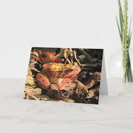 オレンジカエル父親のデイカード カード (正面)