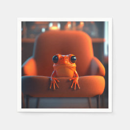 オレンジカエル スタンダードカクテルナプキン