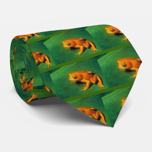 オレンジカエル ネクタイ (ロール)