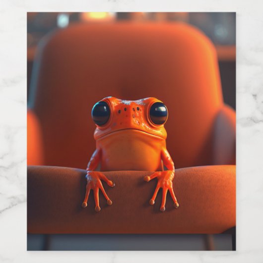 オレンジカエル ワインラベル (シングルラベル)