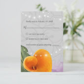 オレンジカエレガントラリリアールアートフローラ水彩 出欠カード (スタンド正面)