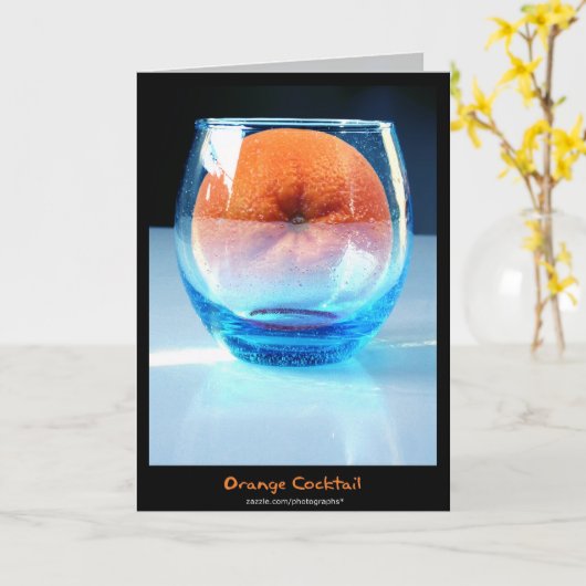 オレンジカクテルカード カード (黄色い花)