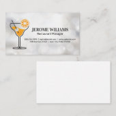 オレンジカクテルドリンク | レストラン 名刺 (正面/裏面)