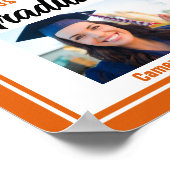 オレンジカスタマイズ卒業生の写真パーティー ポスター (角)