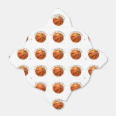 オレンジカスタムとブラックレザーバスケットボール フェイバーボックス (折り畳みなし)