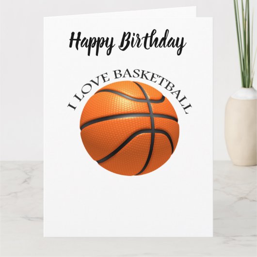 オレンジカスタムと黒のレザーバスケットボール カード (正面)