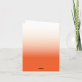 オレンジカスタムフォト卒業メッセージ サンキューカード (裏面)