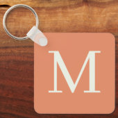 オレンジカスタムモノグラムの色 キーホルダー (正面)