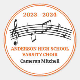 オレンジカスタム合唱団の高校卒業パーティー ラウンドシール