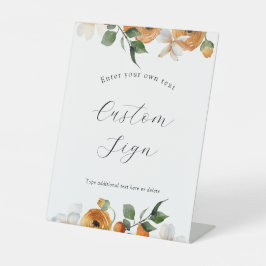 オレンジカスタム文字標識 台座サイン