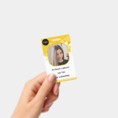 オレンジカスタム社員、パーソナライズされた自分のID バッジ (手持ち)