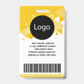 オレンジカスタム社員、パーソナライズされた自分のID バッジ (裏面)