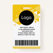 オレンジカスタム社員、パーソナライズされた自分のID バッジ (裏面)