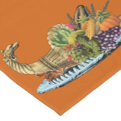 オレンジカスタム色のファミリー名ドラゴンシンボル ショートテーブルランナー (コーナー)