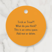 オレンジカスタム色の可愛い不気味幽霊ハロウィーンフイープタ フェイバータグ (裏面)