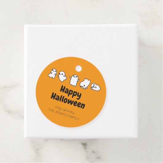 オレンジカスタム色の可愛い不気味幽霊ハロウィーンフイープタ フェイバータグ (インサイチュ)