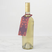 オレンジカッコいい紫ユニーク、トレンディー花抽象芸術 ボトルネックタグ (アングル)