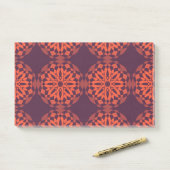 オレンジカッコいい紫ユニーク、トレンディー花抽象芸術 ポストイット (デスク)