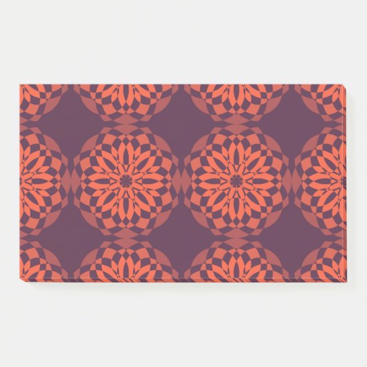 オレンジカッコいい紫ユニーク、トレンディー花抽象芸術 ポストイット (正面)