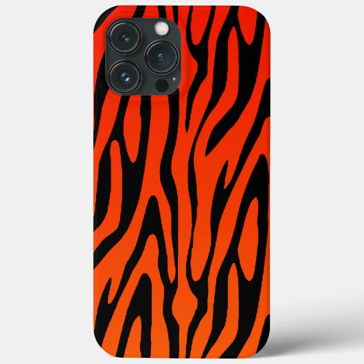 オレンジカッコいい色と黒の縞模様 Case-Mate iPhoneケース (裏面)