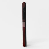 オレンジカッコいい色の光沢のあるステンレススチールメタル7 Case-Mate iPhoneケース (裏面/左)