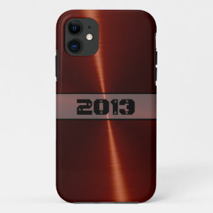 オレンジカッコいい色の光沢のあるステンレススチールメタル7 iPhone 11 ケース