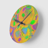 オレンジカップケーキ時計 ラウンド壁時計 (傾斜)