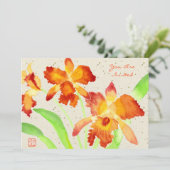 オレンジカトレイヤランウォーター絵画カラーズ 招待状 (スタンド正面)