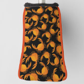 オレンジカニの背景 ゴルフヘッドカバー (回転90)