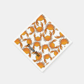 オレンジカニの背景 スタンダードカクテルナプキン (角)