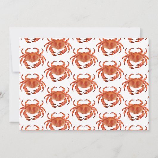 オレンジカニシーサイド海模様 ノートカード (正面)