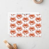 オレンジカニシーサイド海模様 ノートカード (正面/裏面インサイチュ)