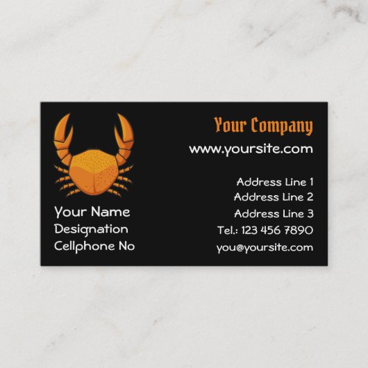 オレンジカニ 名刺 (正面)