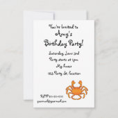 オレンジカニ 招待状 (正面)