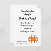 オレンジカニ 招待状 (正面/裏面)